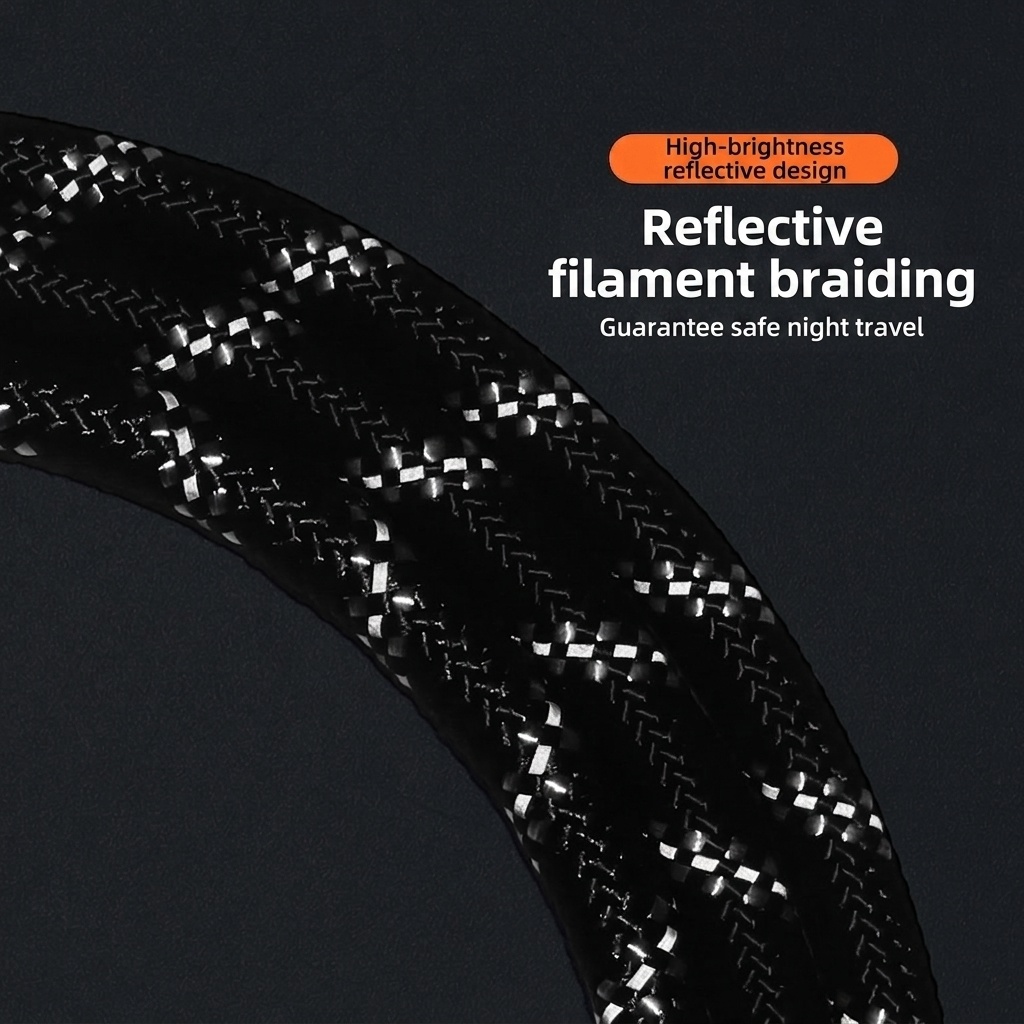 Reflektierende Nylon-Hundeleine mit gepolstertem Griff für mittelgroße bis große Hunde