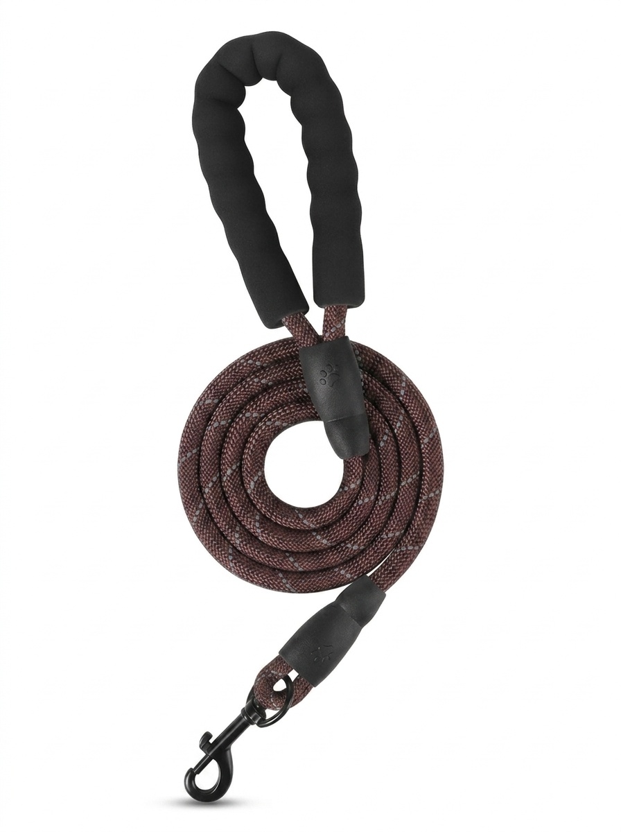 Reflective Nylon Dog Leash with Padded Handle for Medium Large Dogs
