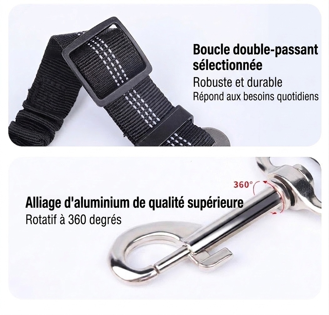 Adjustable Pet Car Seat Belt Leash - Reflective & Elastic