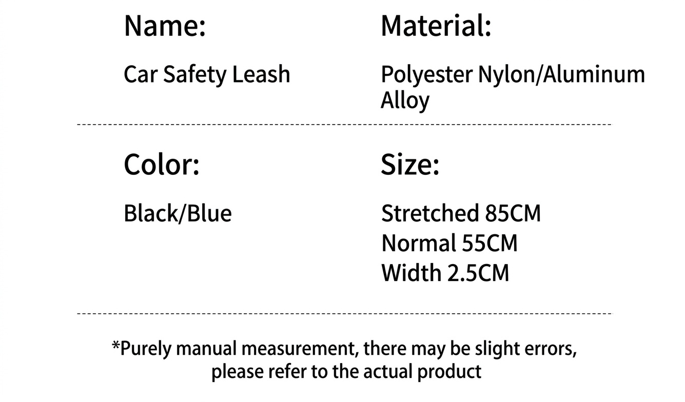 Adjustable Pet Car Seat Belt Leash - Reflective & Elastic