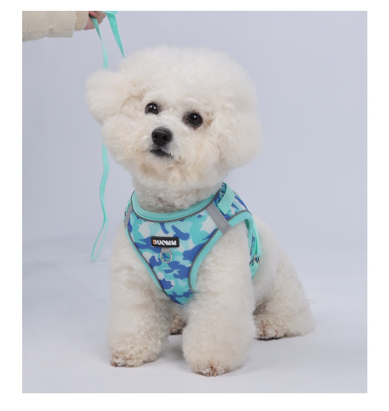 Breathable Camouflage Pet Harness & Leash Set
