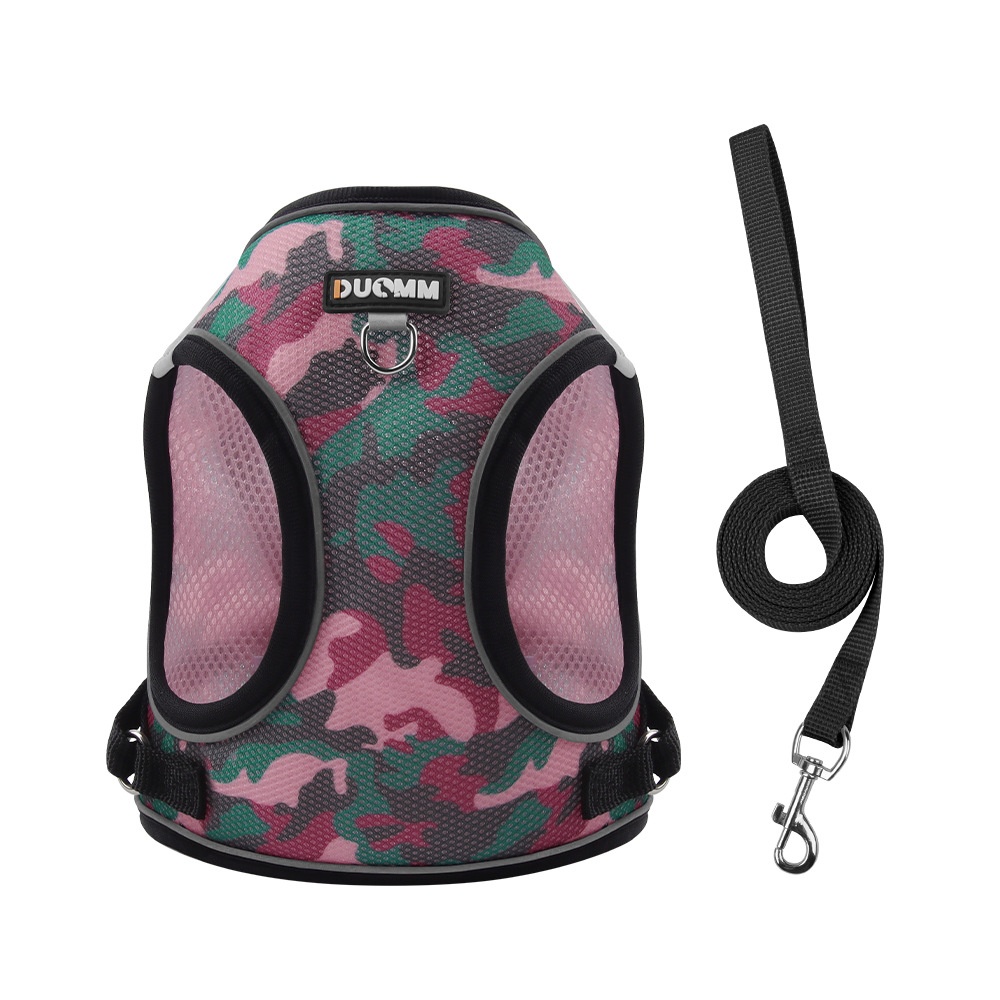 Breathable Camouflage Pet Harness & Leash Set