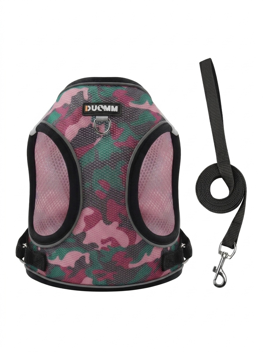 Breathable Camouflage Pet Harness & Leash Set
