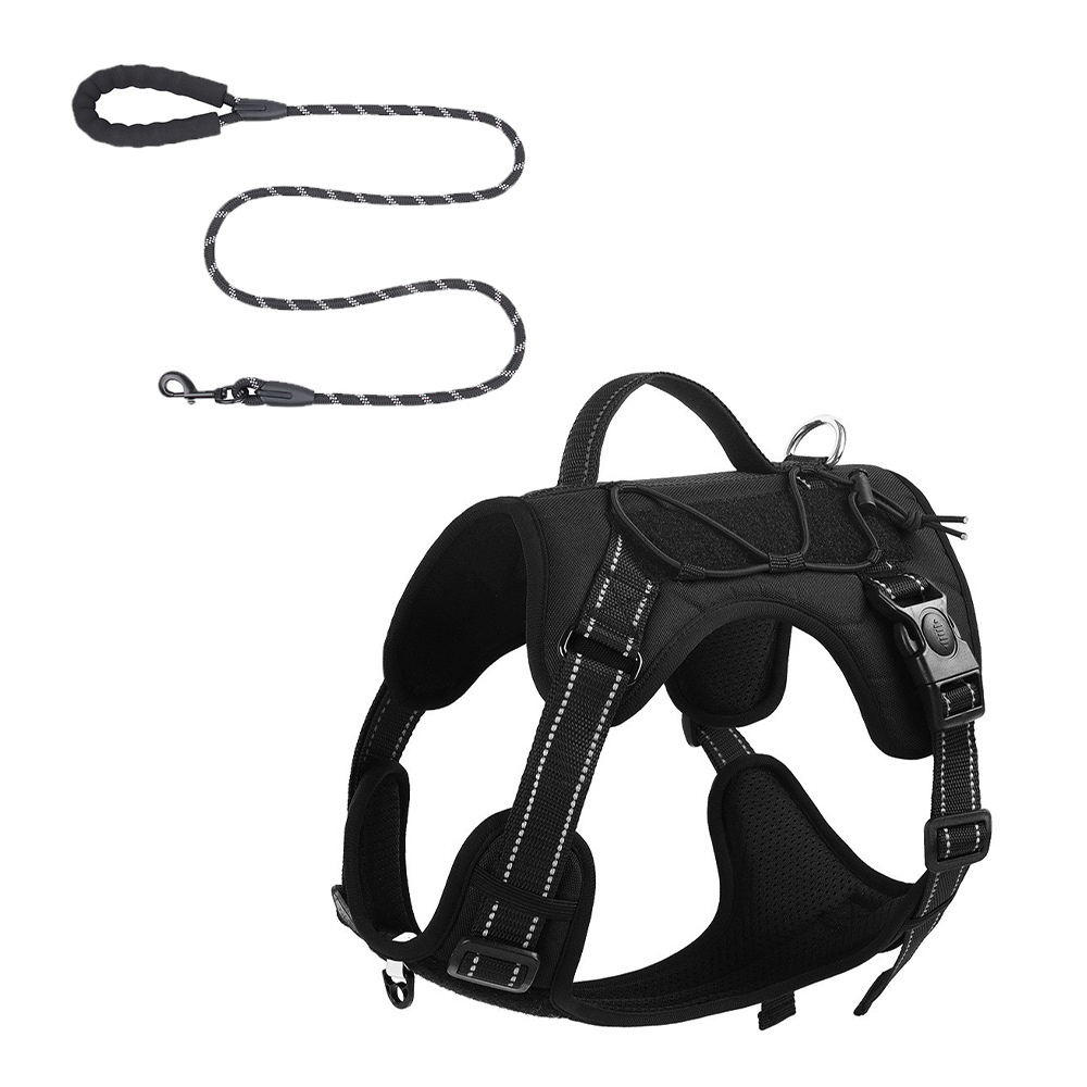 Tactical No-Pull Dog Harness with Leash - Adjustable & Reflective