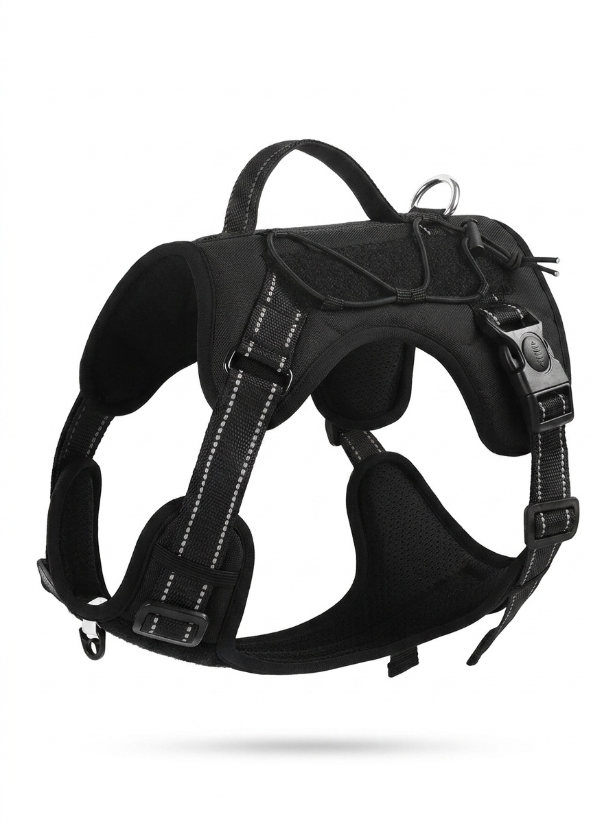 Tactical No-Pull Dog Harness with Leash - Adjustable & Reflective