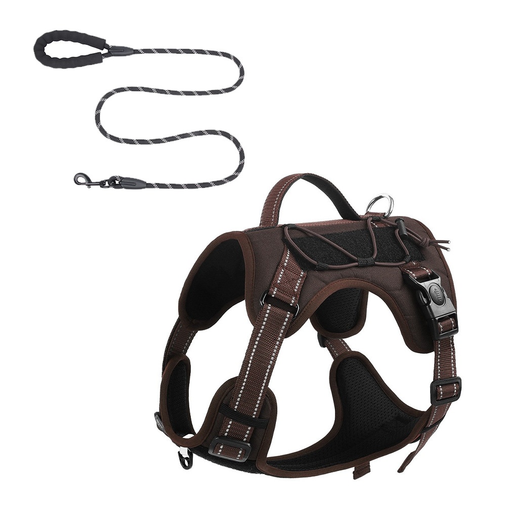 Tactical No-Pull Dog Harness with Leash - Adjustable & Reflective