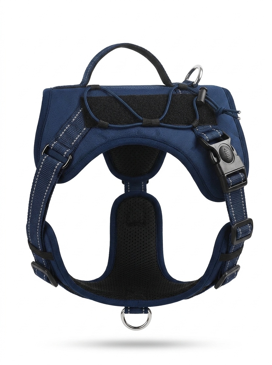 Tactical No-Pull Dog Harness with Leash - Adjustable & Reflective