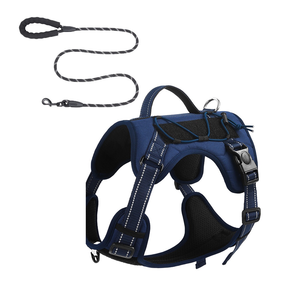 Tactical No-Pull Dog Harness with Leash - Adjustable & Reflective