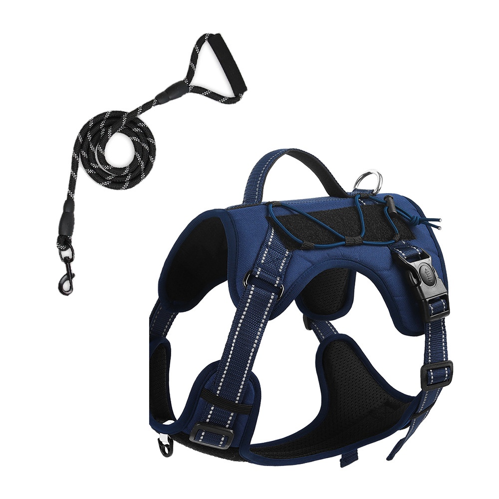 Tactical No-Pull Dog Harness with Leash - Adjustable & Reflective