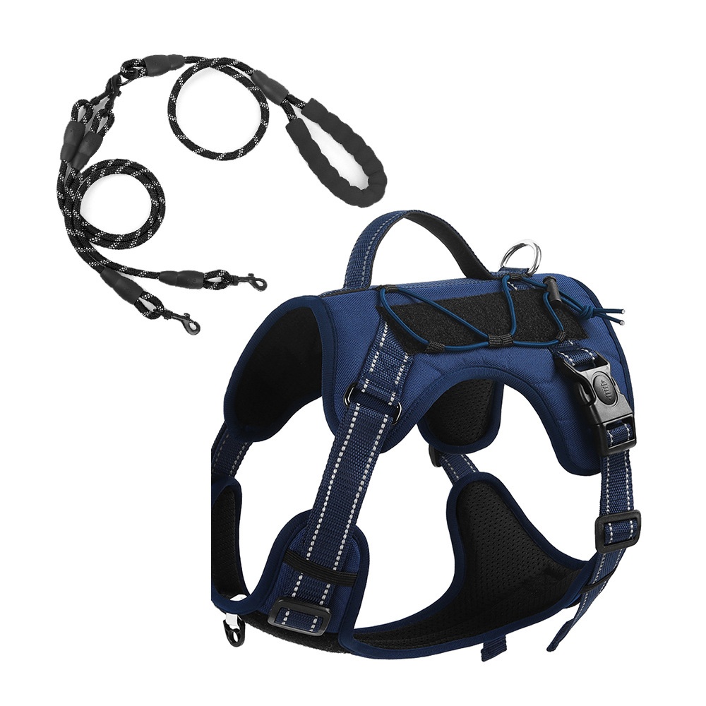 Tactical No-Pull Dog Harness with Leash - Adjustable & Reflective