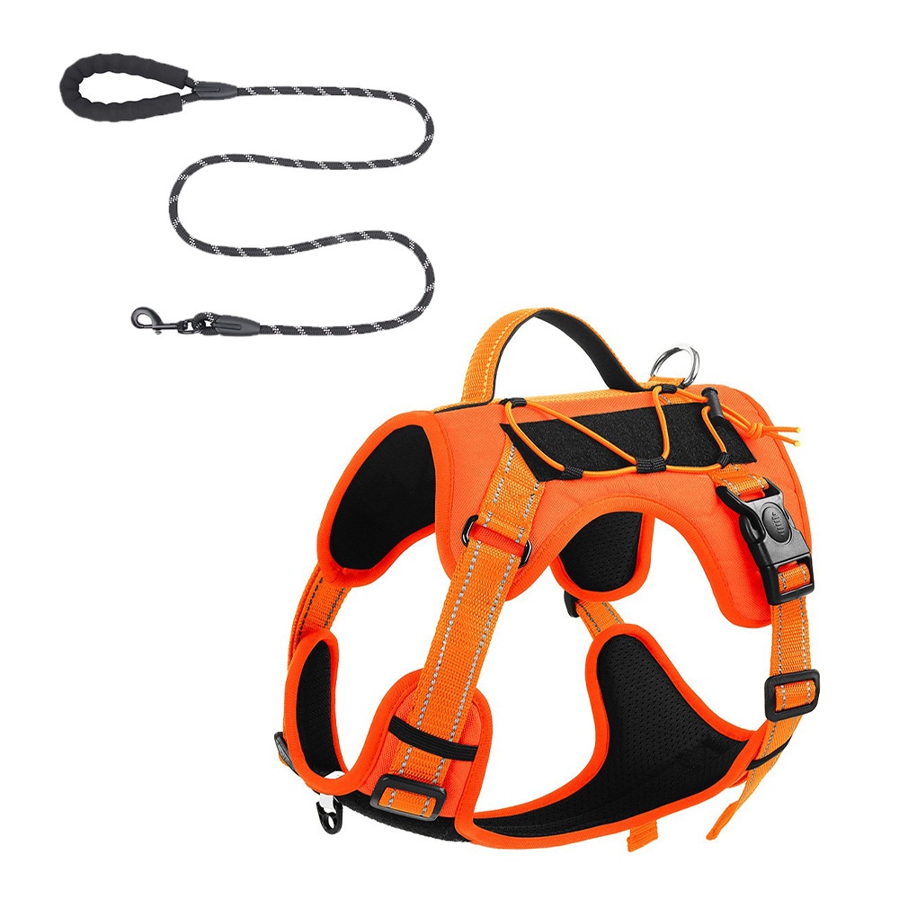 Tactical No-Pull Dog Harness with Leash - Adjustable & Reflective
