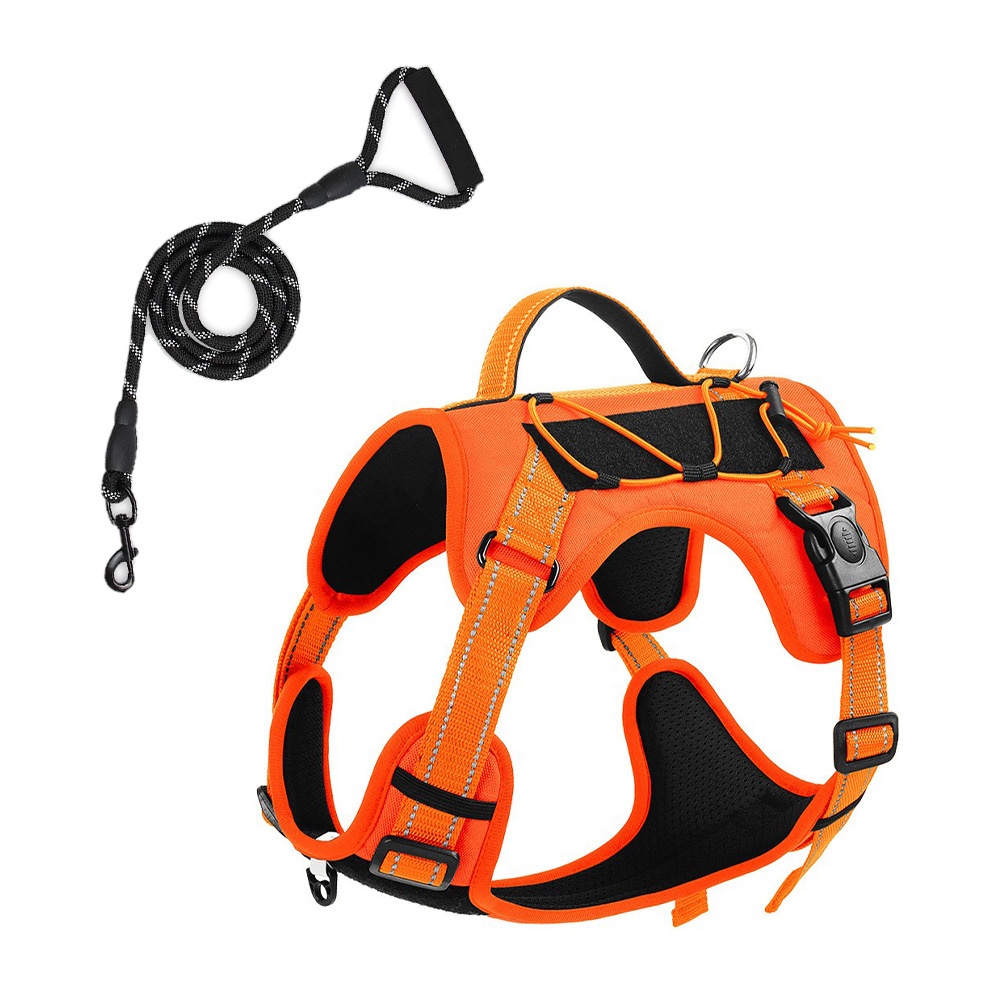 Tactical No-Pull Dog Harness with Leash - Adjustable & Reflective