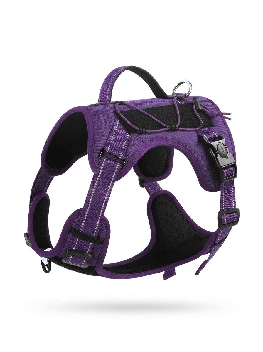 Tactical No-Pull Dog Harness with Leash - Adjustable & Reflective