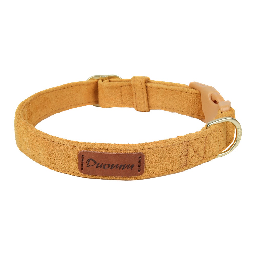 Soft Suede Pet Collar & Leash Set - Adjustable & Comfortable