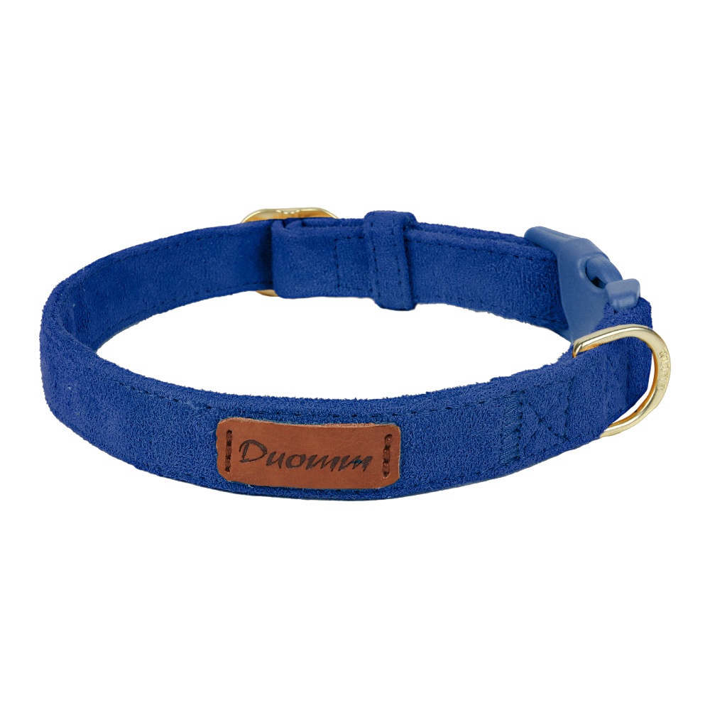 Soft Suede Pet Collar & Leash Set - Adjustable & Comfortable