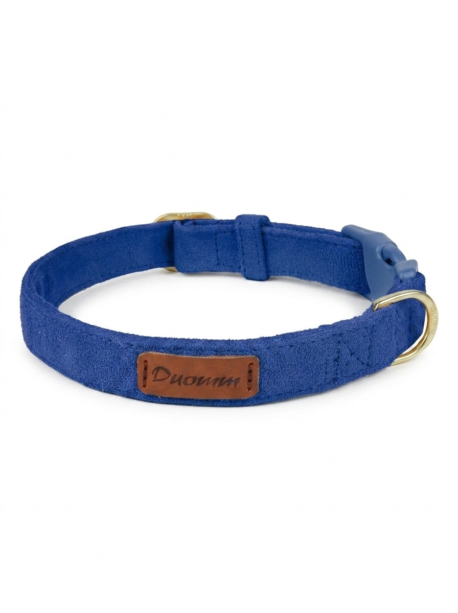 Soft Suede Pet Collar & Leash Set - Adjustable & Comfortable