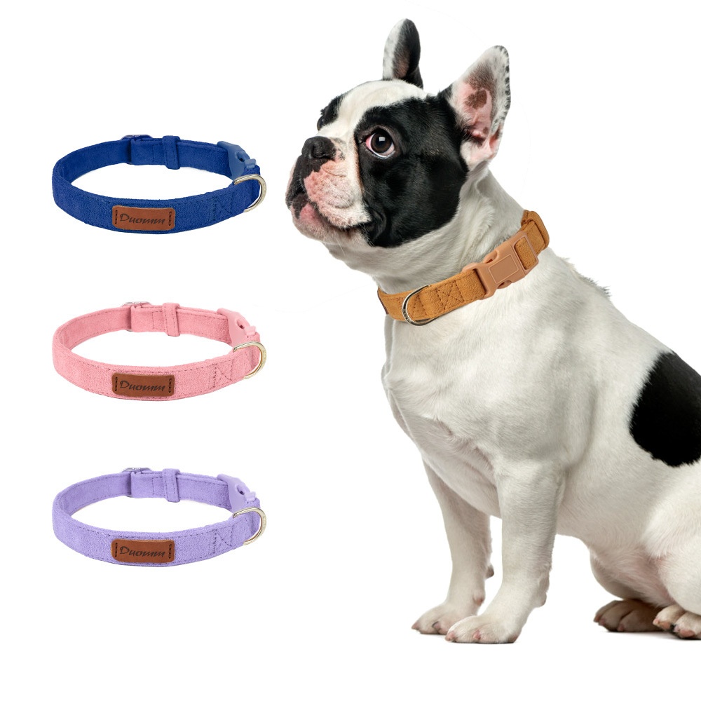 Soft Suede Pet Collar & Leash Set - Adjustable & Comfortable
