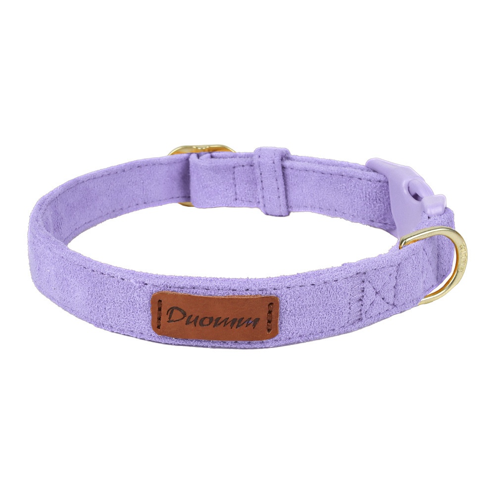 Soft Suede Pet Collar & Leash Set - Adjustable & Comfortable