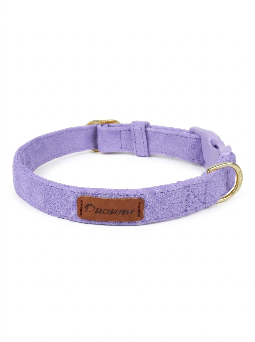 Soft Suede Pet Collar & Leash Set - Adjustable & Comfortable