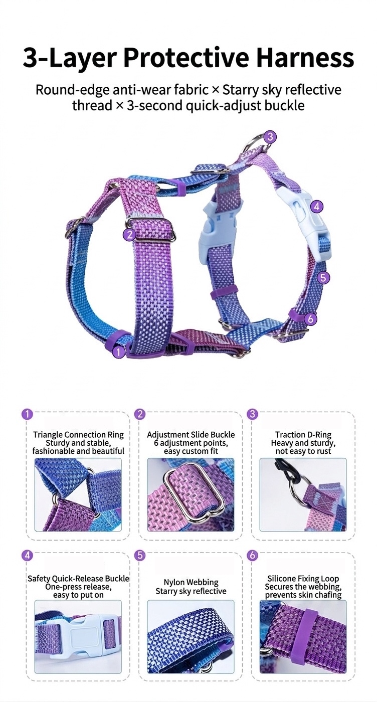 Comfort Fit Reflective Dog Harness - Adjustable No-Pull Design