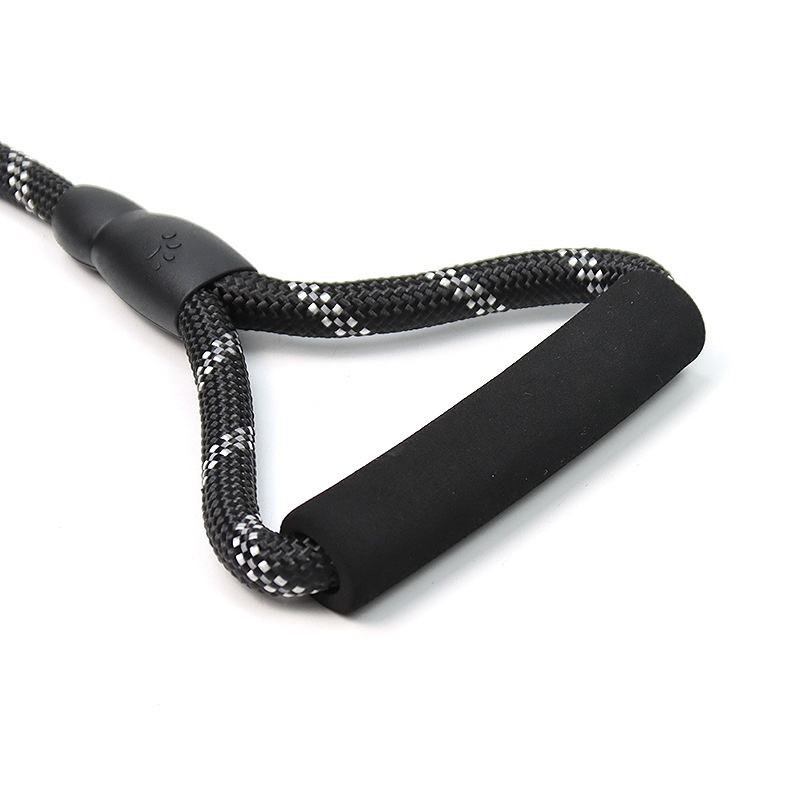 Reflective Rope Dog Leash with Padded Handle for Walking