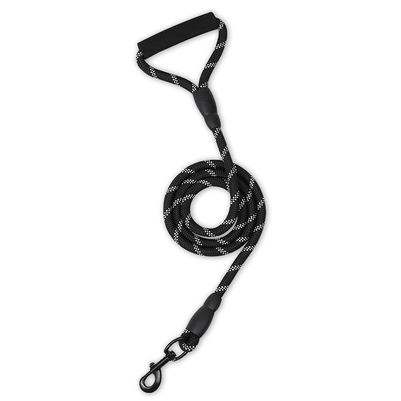 Reflective Rope Dog Leash with Padded Handle for Walking