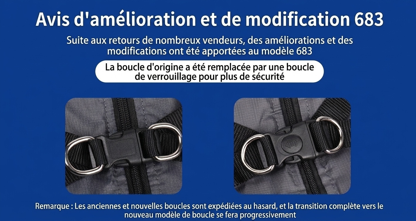Manteau d'hiver imperméable et réfléchissant pour chien avec harnais intégré