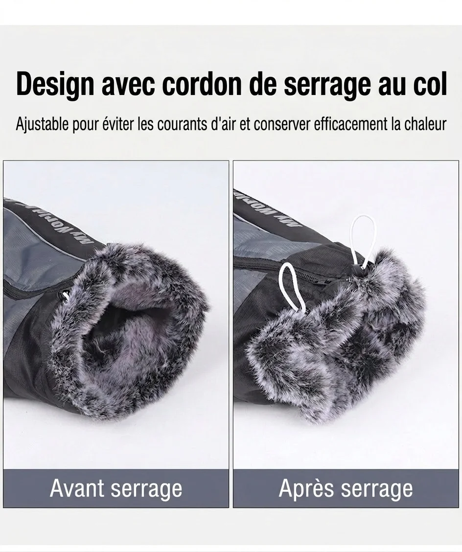 Manteau d'hiver imperméable et réfléchissant pour chien avec harnais intégré