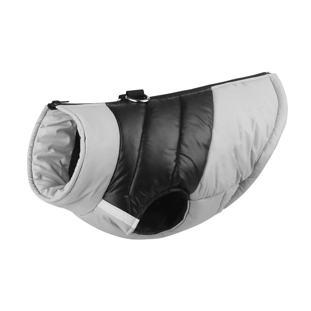 Warm Reflective Dog Winter Coat Jacket with D-Ring Leash