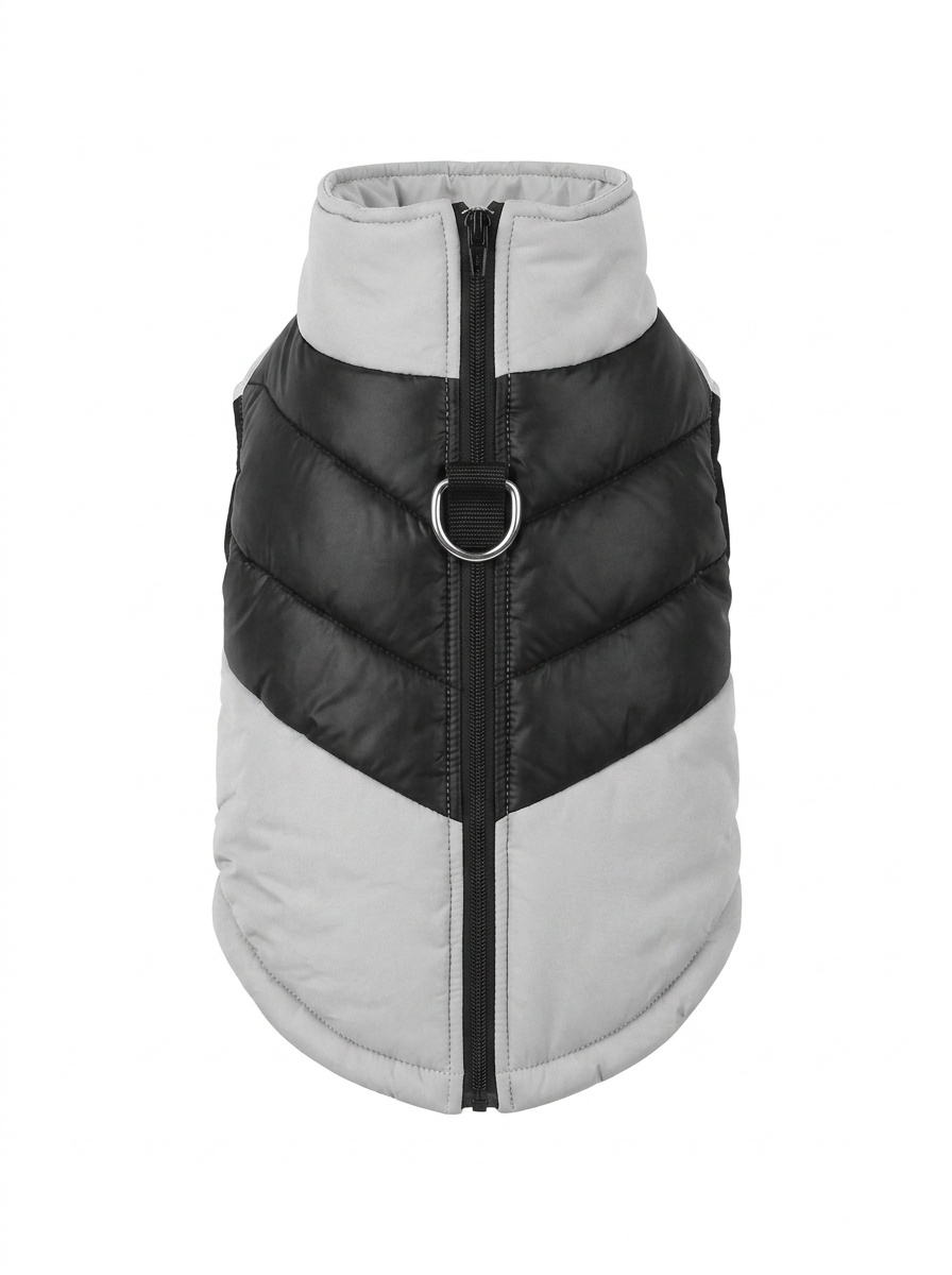 Warm Reflective Dog Winter Coat Jacket with D-Ring Leash