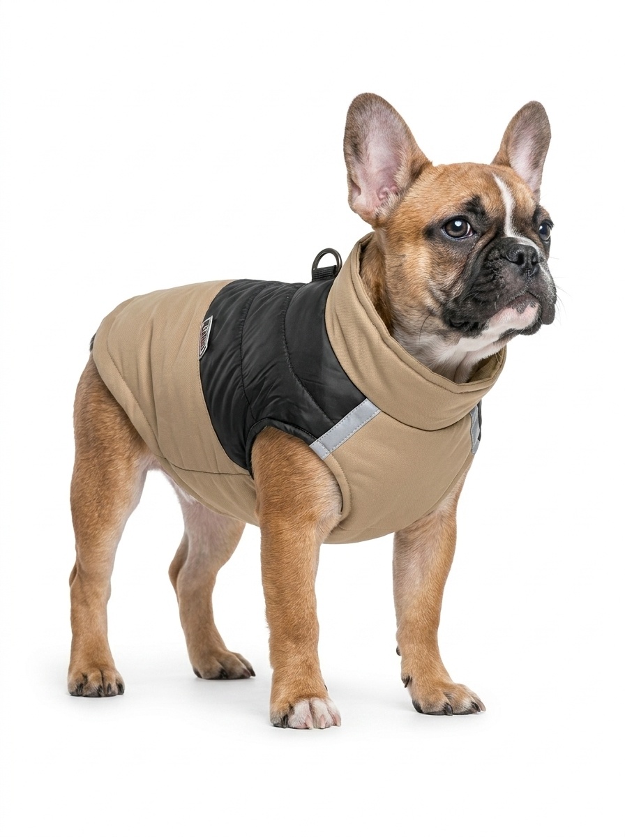 Warm Reflective Dog Winter Coat Jacket with D-Ring Leash
