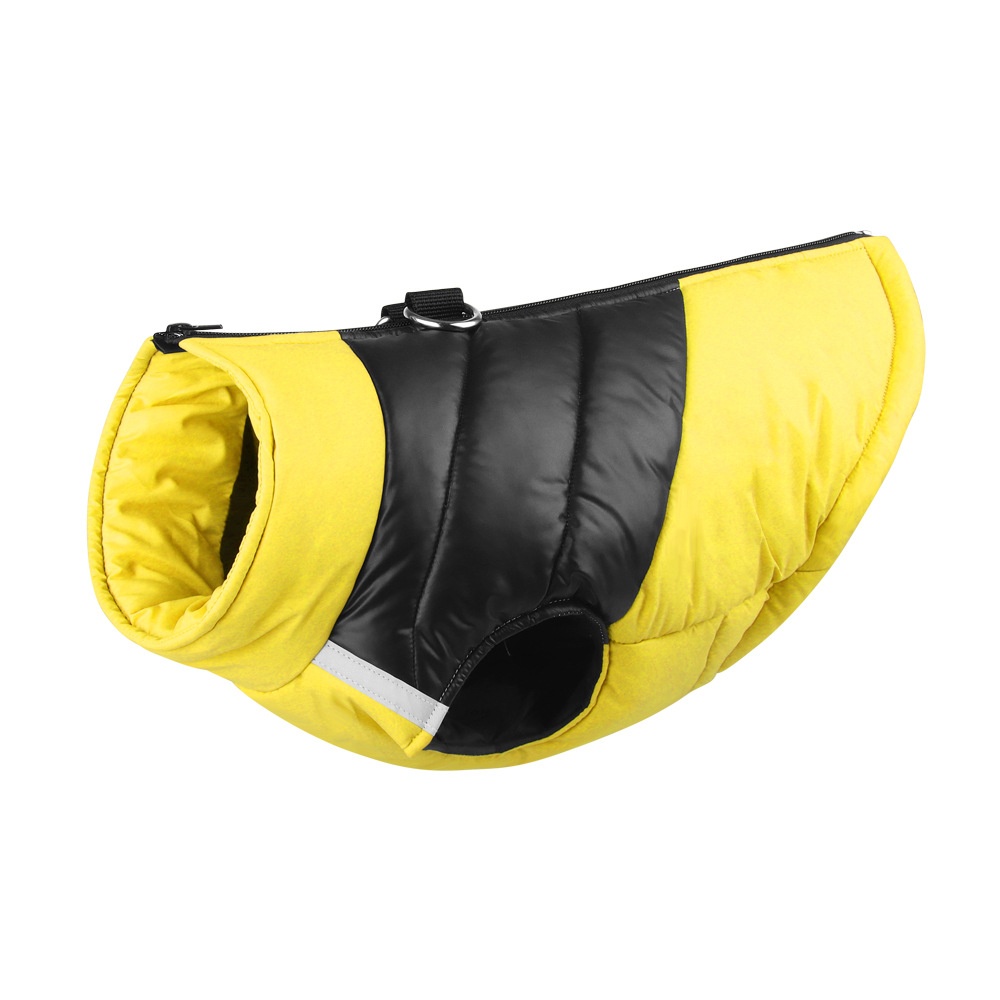 Warm Reflective Dog Winter Coat Jacket with D-Ring Leash