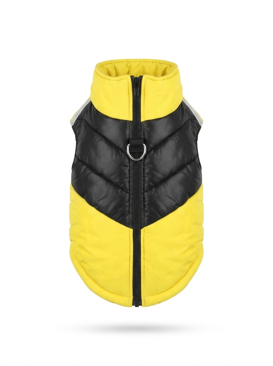 Warm Reflective Dog Winter Coat Jacket with D-Ring Leash