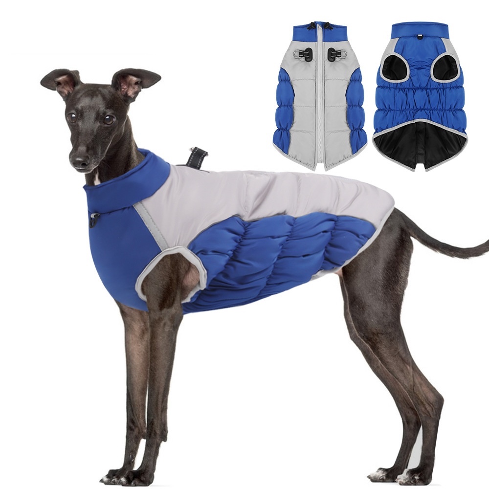 Warm Reversible Dog Puffer Vest - Waterproof Winter Pet Jacket