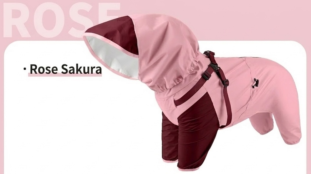 Waterproof Pet Raincoat Jumpsuit with Harness - All-Weather Dog Coat