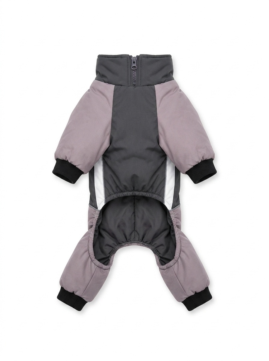 Warm Winter Dog Coat with Harness D-Rings - Reflective Pet Snowsuit