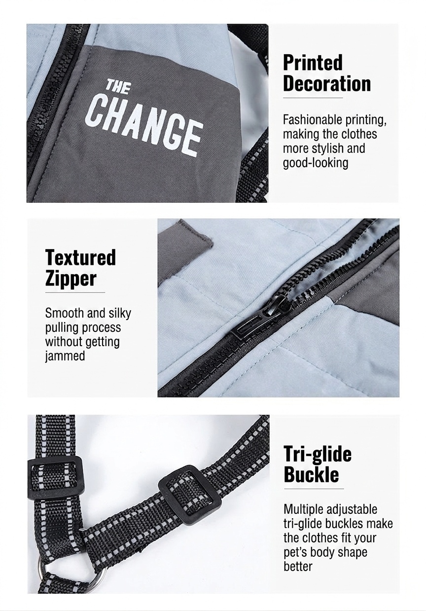 Warm Waterproof Dog Vest Harness for Winter Walks & Training