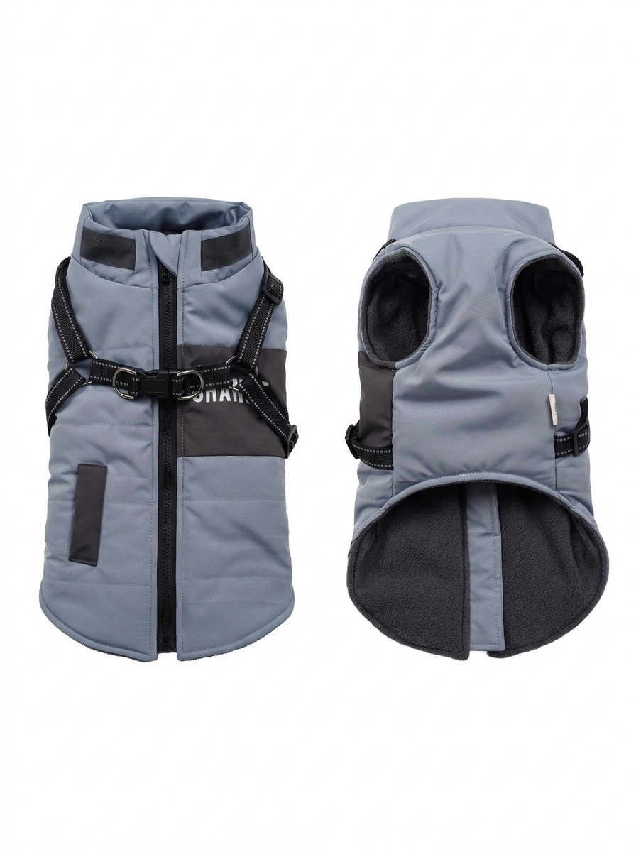 Warm Waterproof Dog Vest Harness for Winter Walks & Training