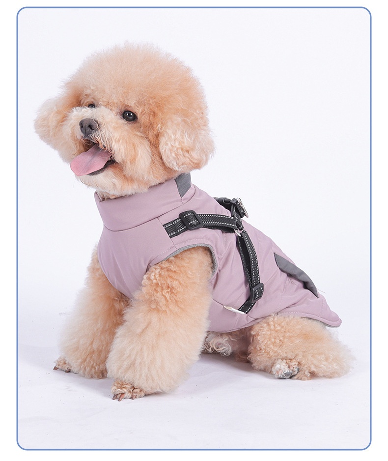Warm Waterproof Dog Vest Harness for Winter Walks & Training