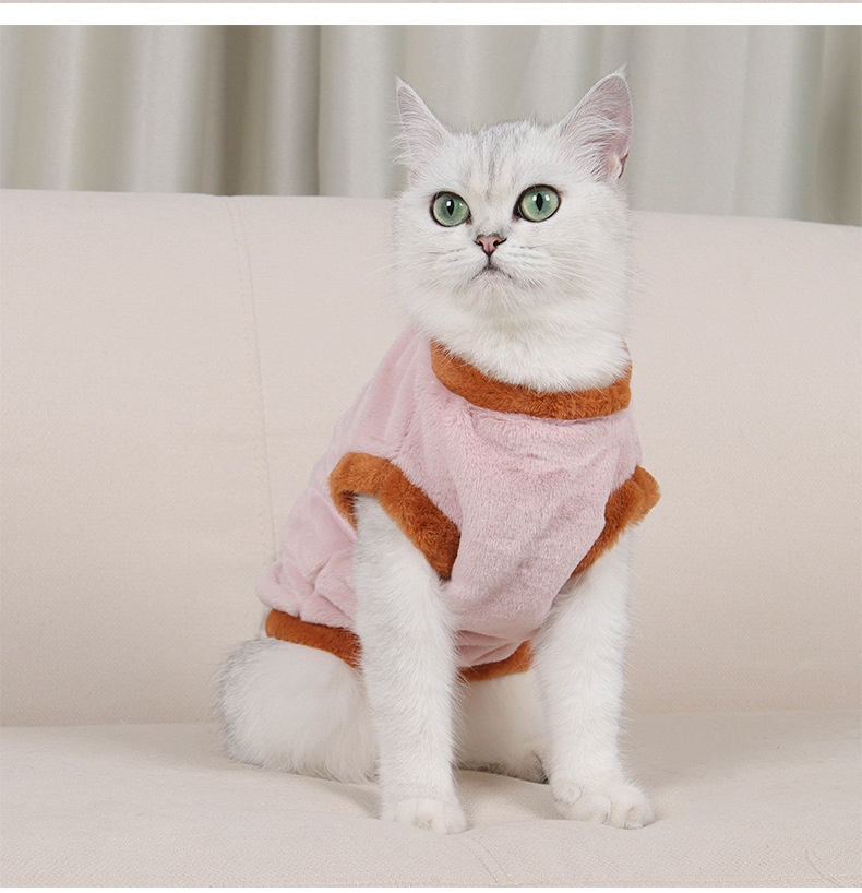 Cozy Pet Fleece Sweater with Bear Embroidery for Cats & Small Dogs