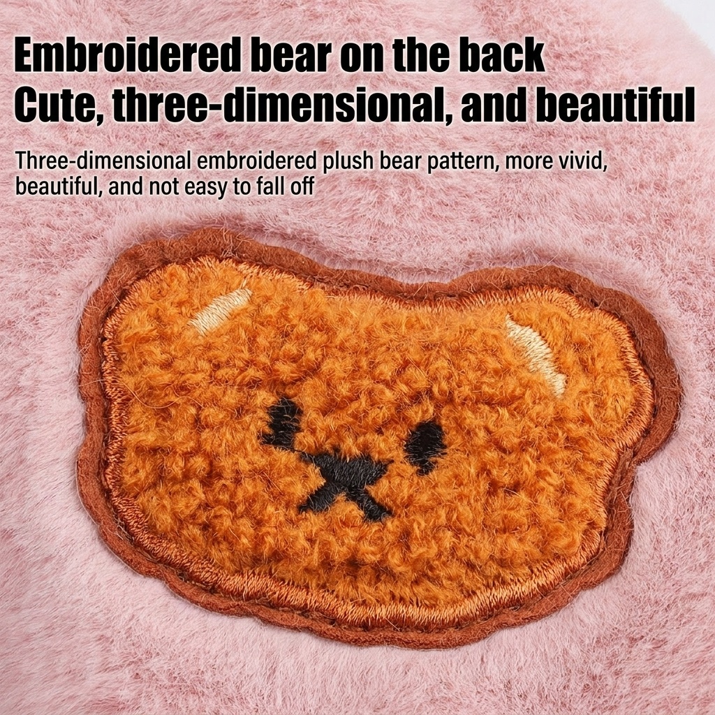 Cozy Pet Fleece Sweater with Bear Embroidery for Cats & Small Dogs