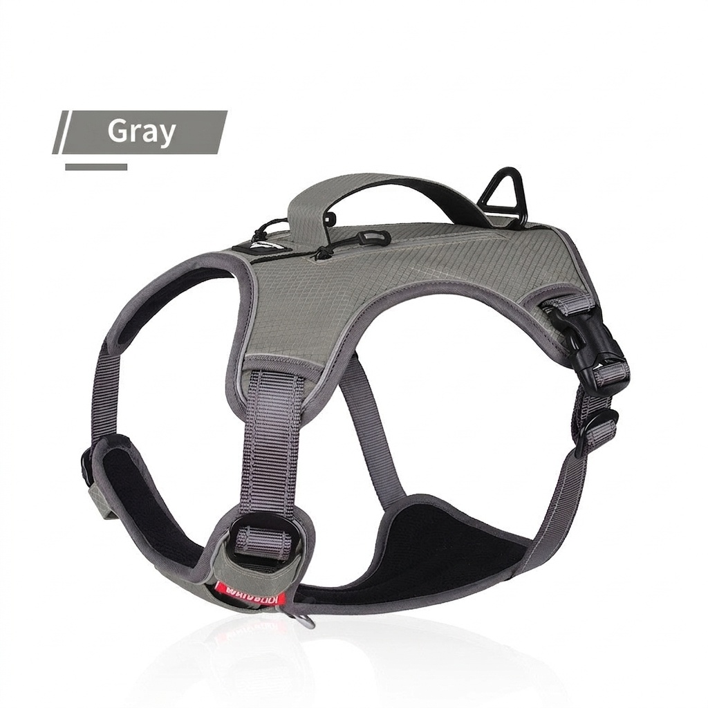 Durable Reflective Dog Harness with Handle & Pockets