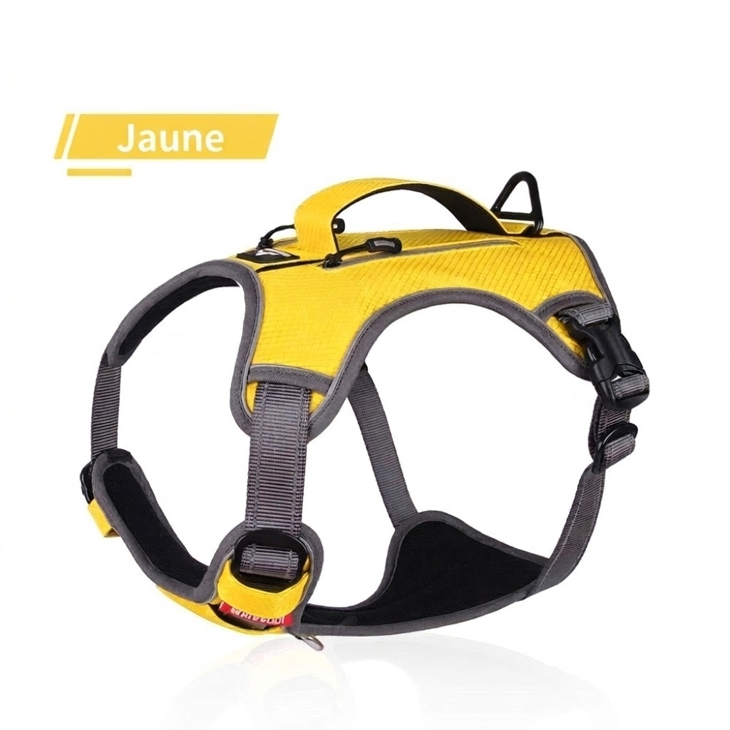 Durable Reflective Dog Harness with Handle & Pockets