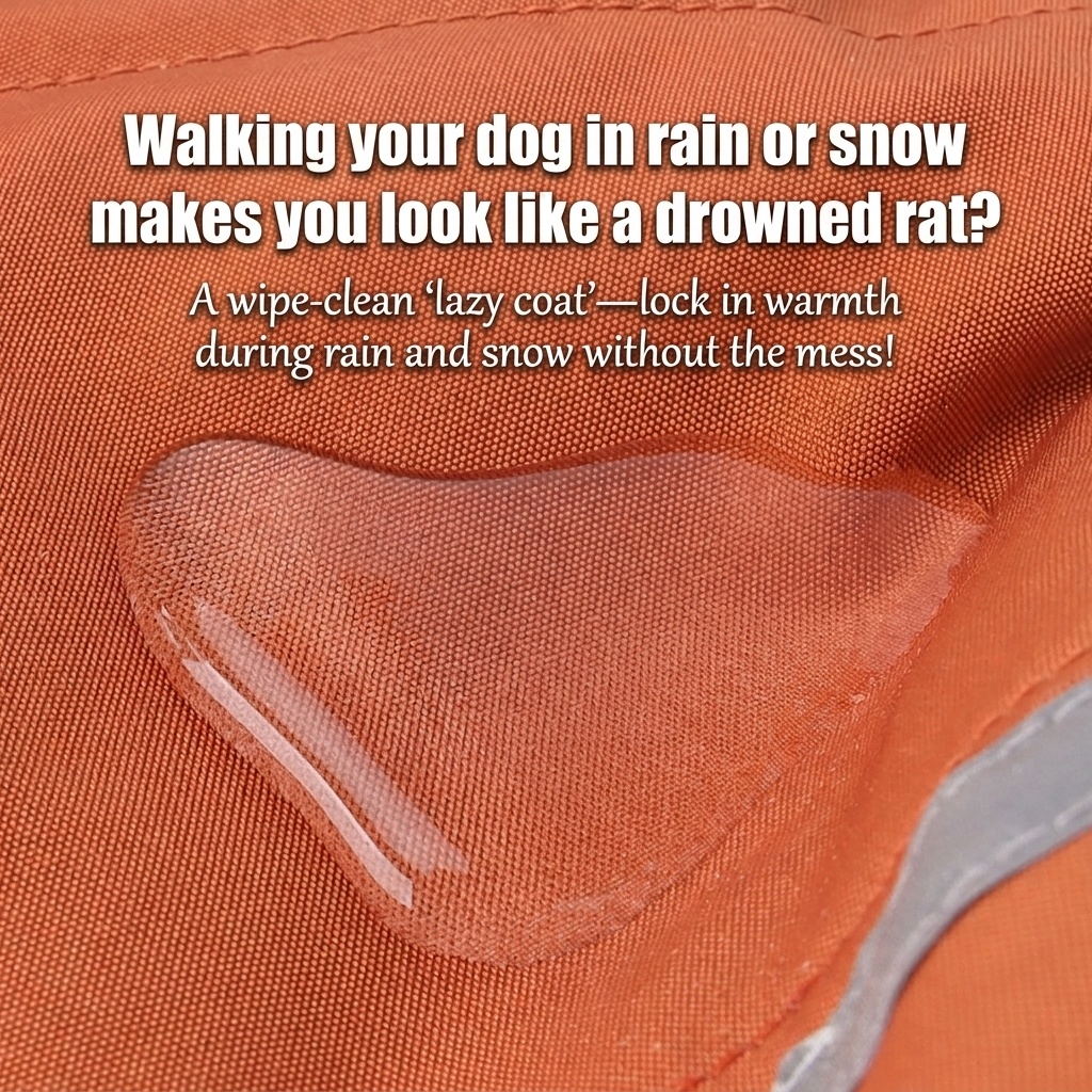 Warm Winter Dog Coat with Built-in Harness & Reflective Trim