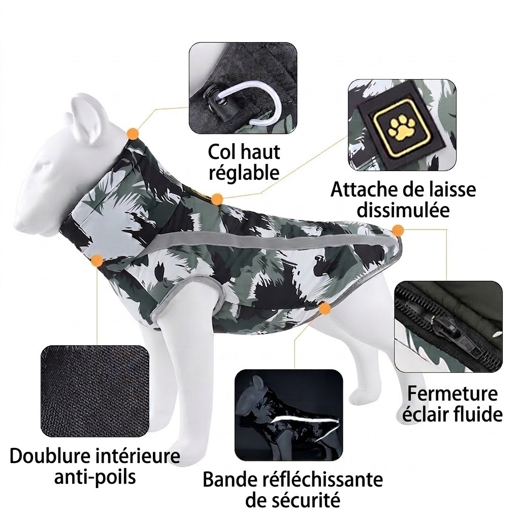 Warm Reflective Waterproof Dog Winter Coat Jacket for Pets