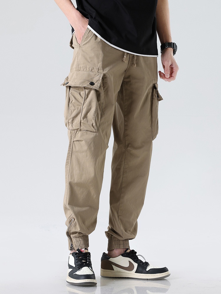 Retro Stretch Fit Tapered Men's Cargo Pants for Functional Casual Wear