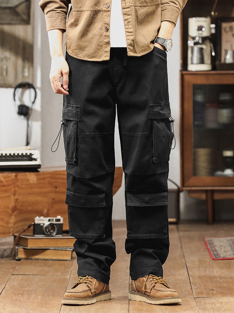 Vintage-Inspired Multi-Pocket Outdoor Men's Cargo Pants for Casual Wear