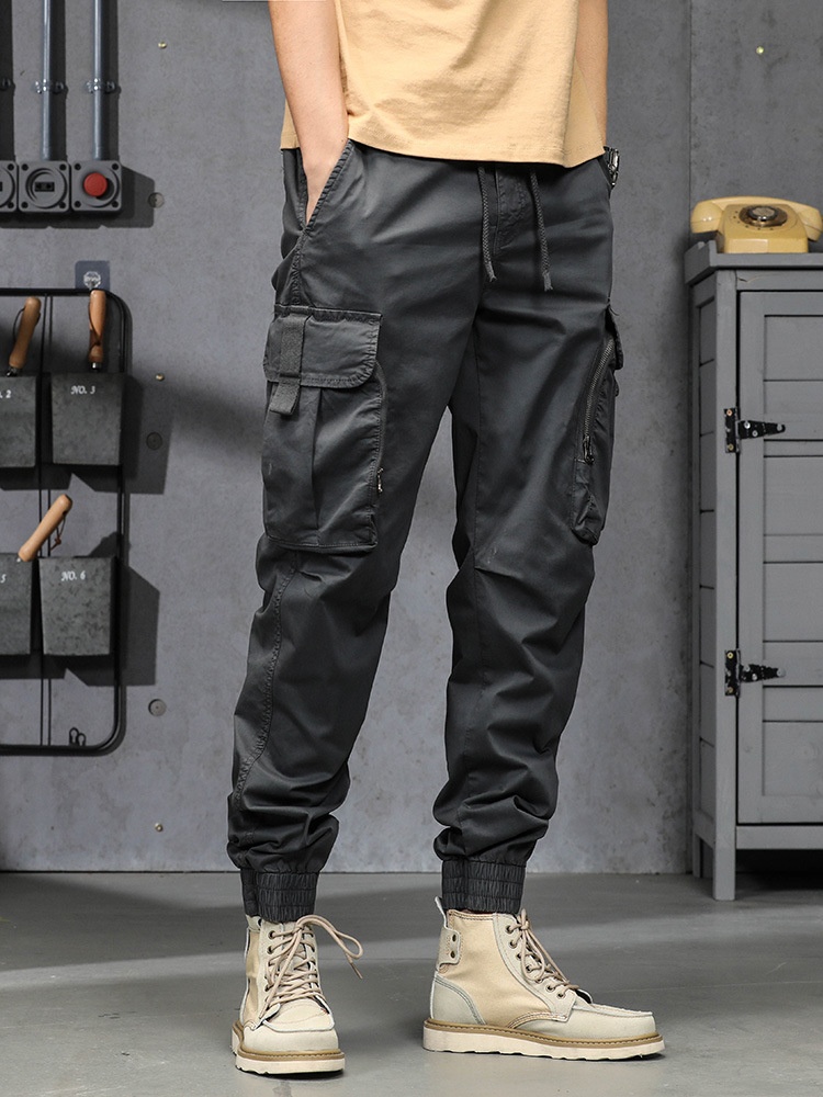 Vintage Tapered Fit Men's Cargo Pants for Casual Streetwear