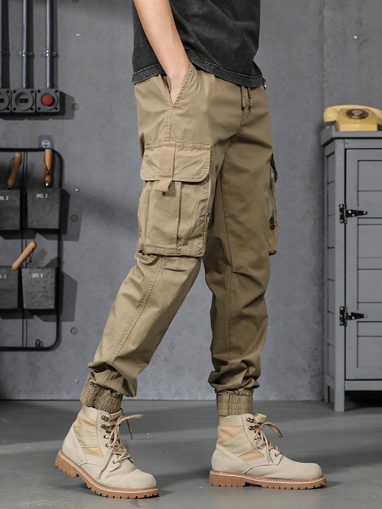 Vintage Tapered Fit Men's Cargo Pants for Casual Streetwear