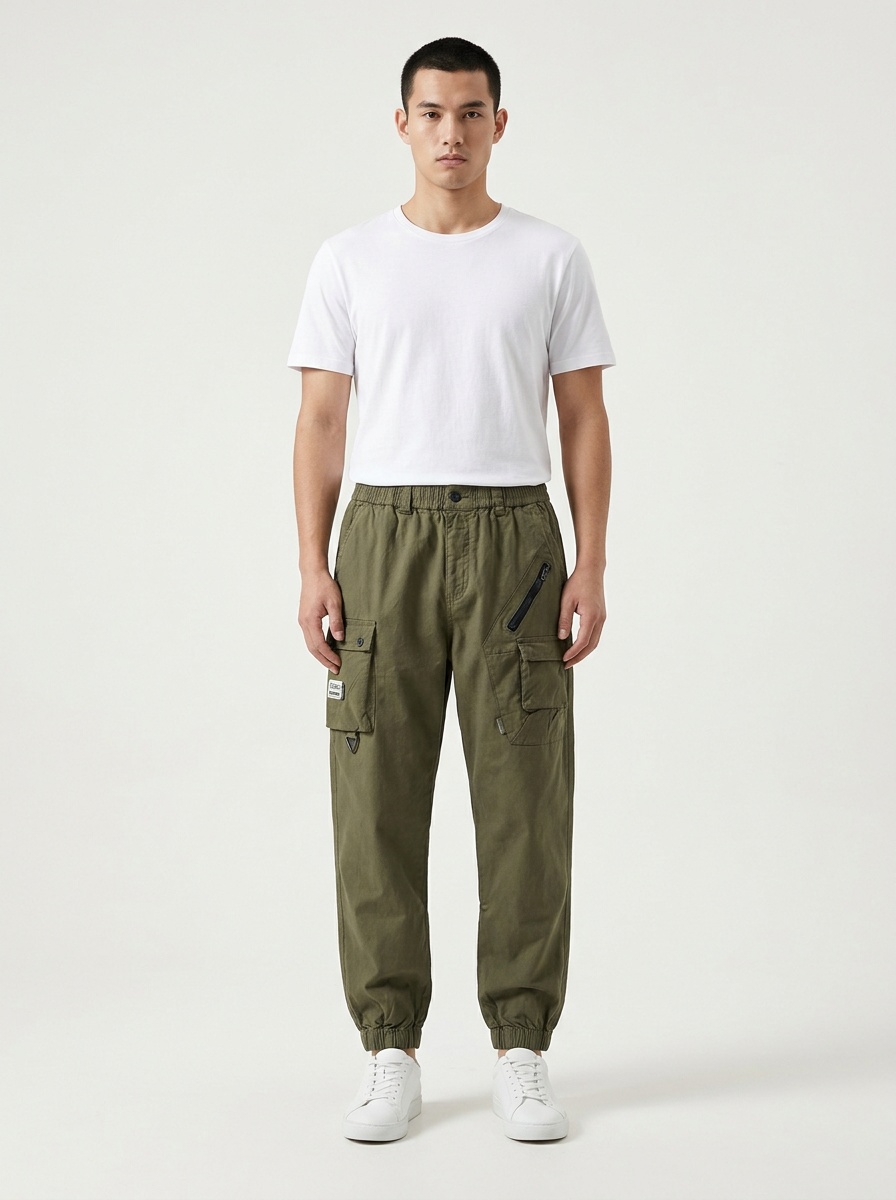 Functional Tapered High Street Men's Cargo Pants for Casual Wear